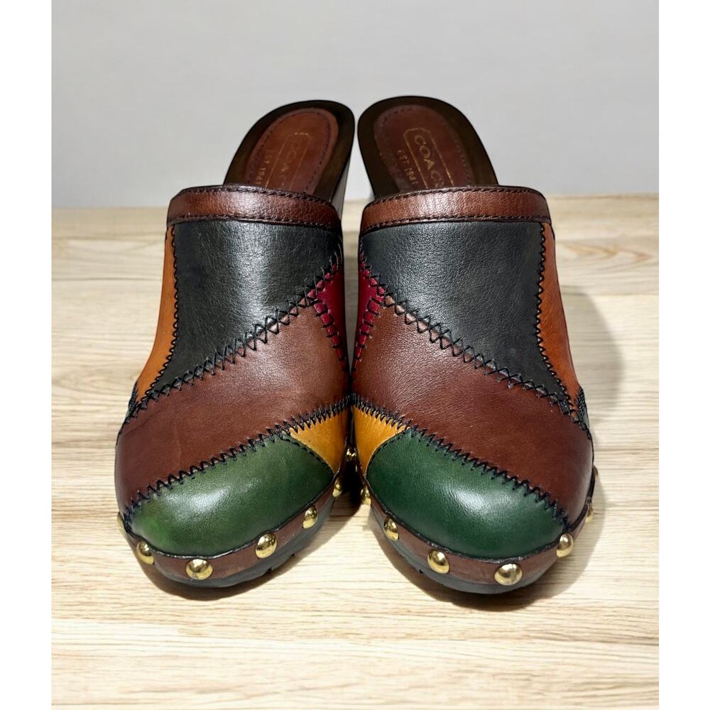 Y2K Coach Q242 Emilia Patchwork Leather Mule Size 6.5M - Picture 5 of 14